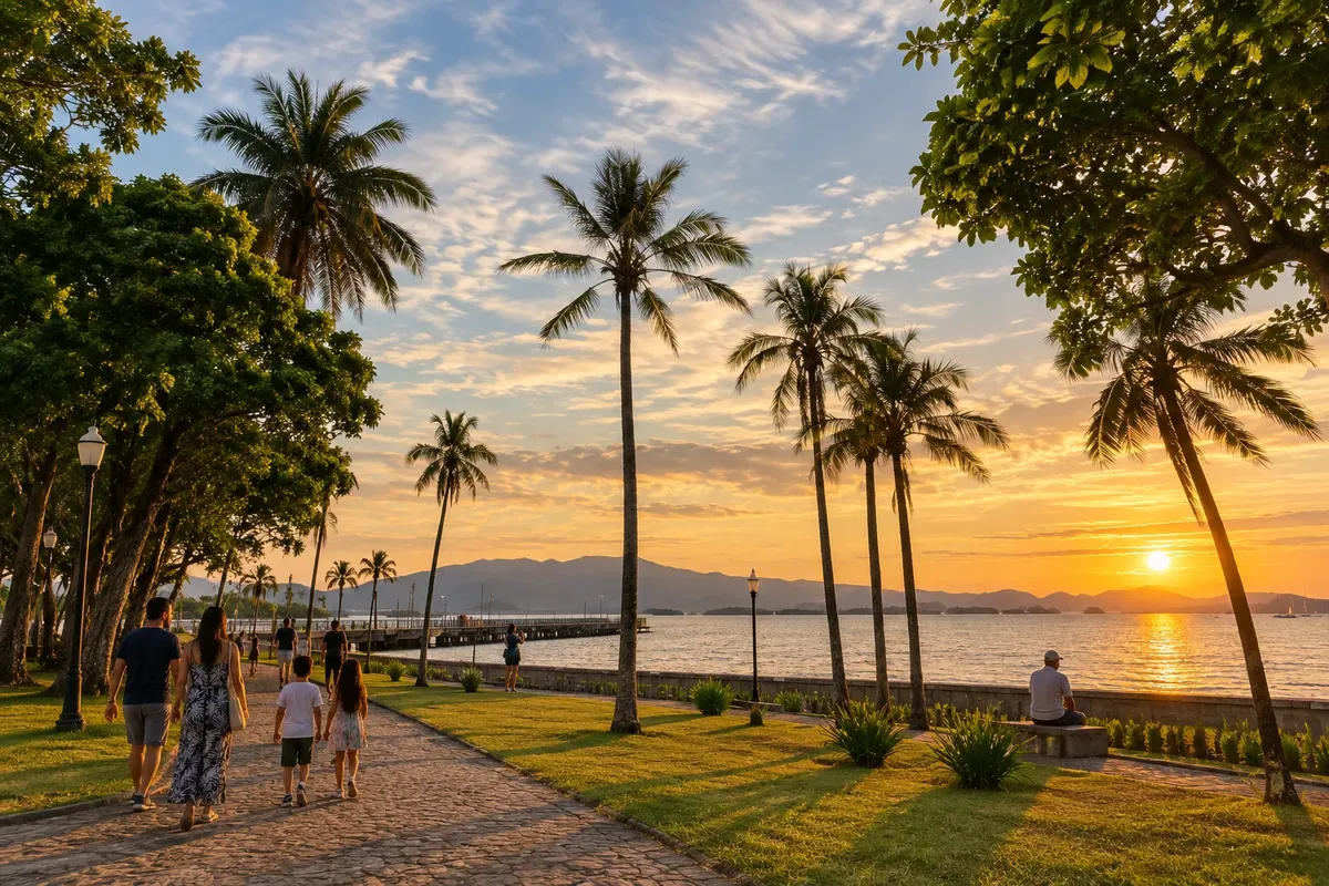 The Antonina waterfront, facing the bay