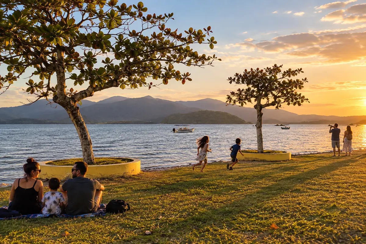Late afternoon on the shore of the Baía de Antonina.