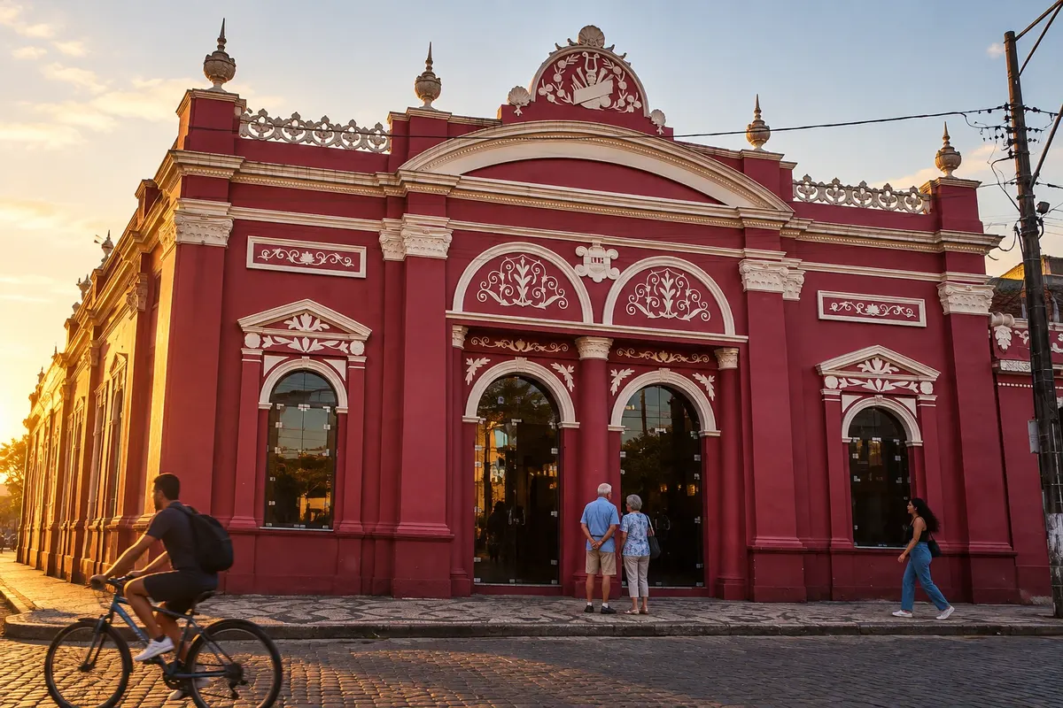The eclectic facade of the Theatro Municipal, in the historic center