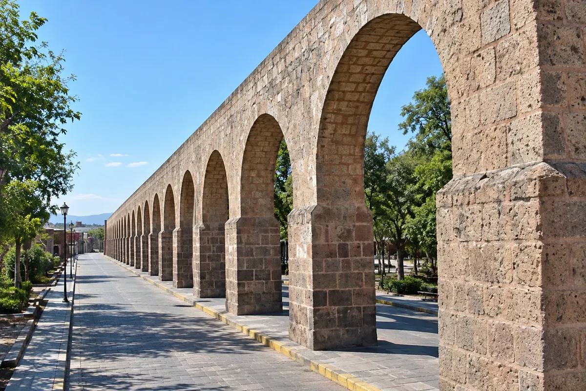 Acueducto de Morelia e Callejón del Romance