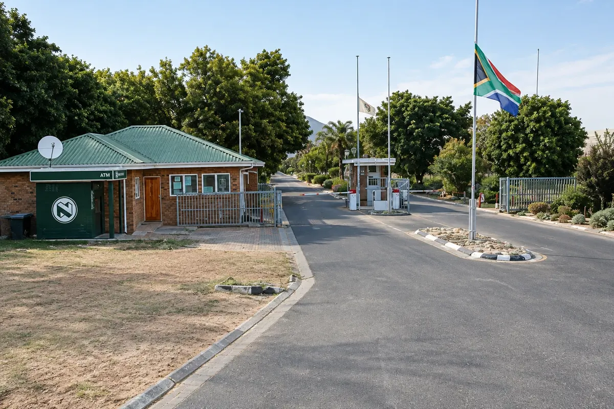 Estátua de Nelson Mandela na prisão de Drakenstein