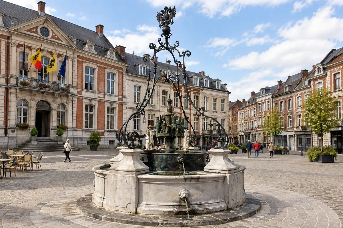 Grand-Place de Huy and Li Bassinia