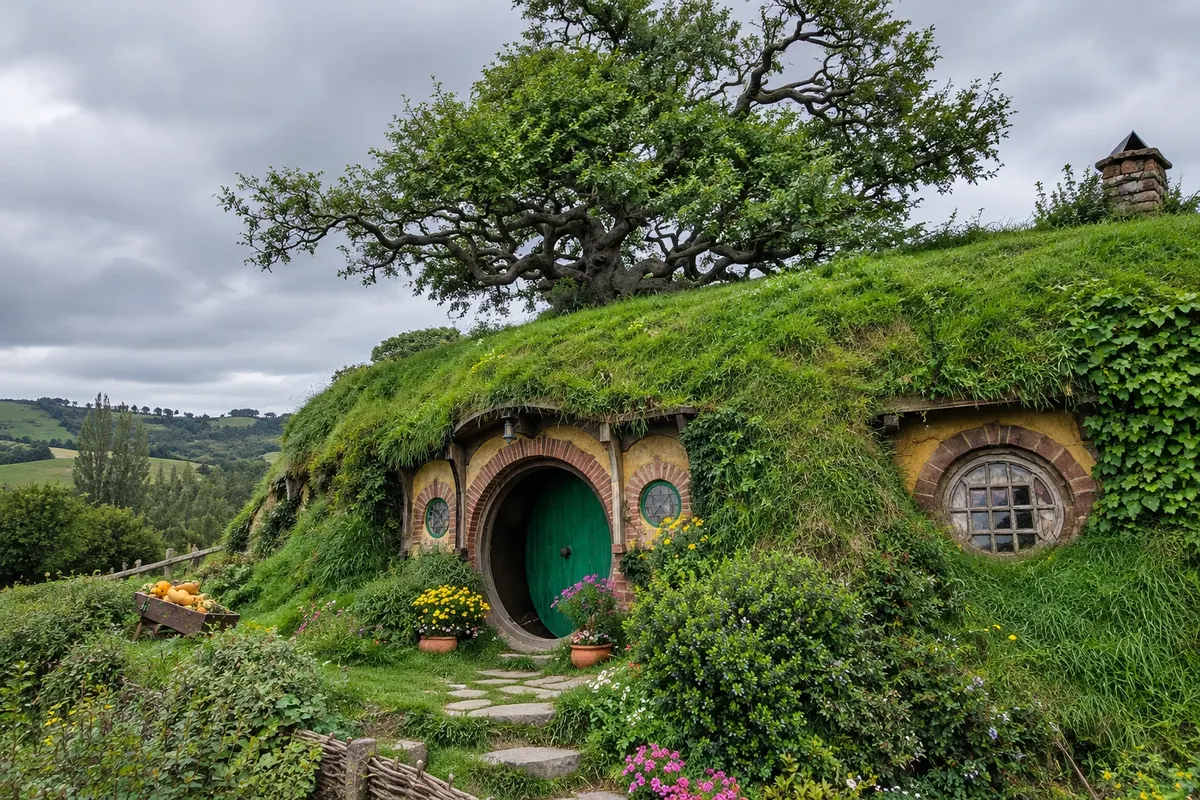 Hobbiton Movie Set