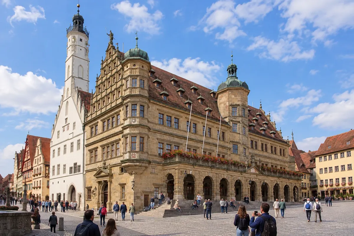 Marktplatz und Rathaus