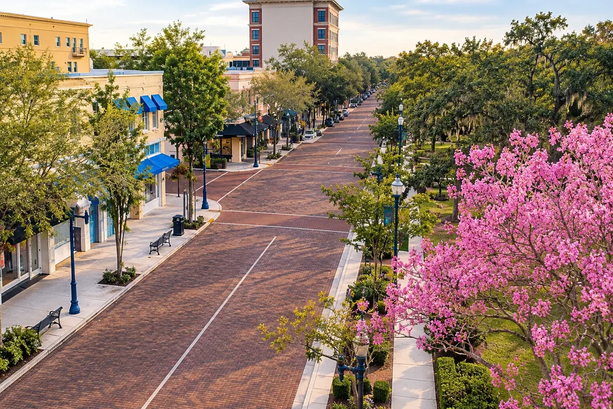 Park Avenue and Central Park of Winter Park