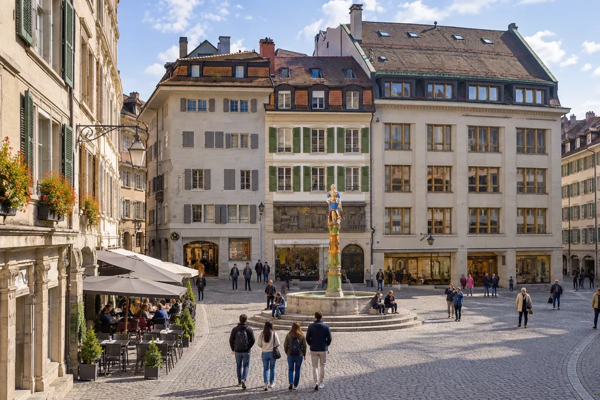 Place de la Palud et Escaliers du Marché