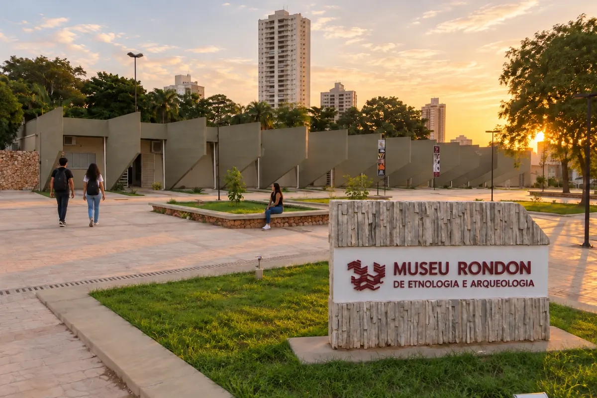 The museum building and, in the background, the buildings of the Boa Esperança neighborhood.