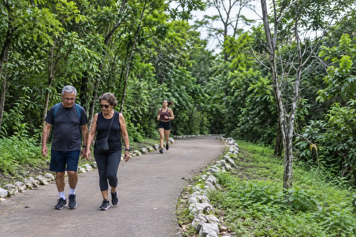 The park's trails run in the shade of native vegetation.