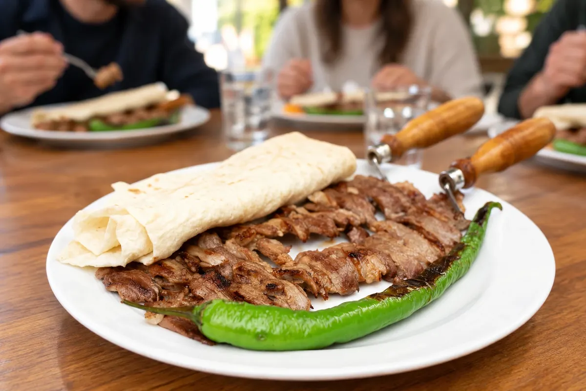 Cağ kebabı — Erzurum, Turquía
