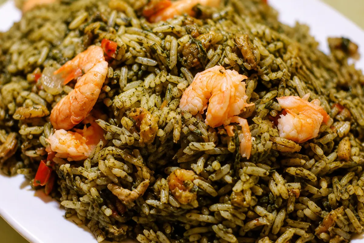 Arroz de cuxá — detail of the food or preparation.
