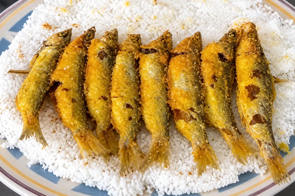 Ginga with tapioca — detail of the food or preparation.