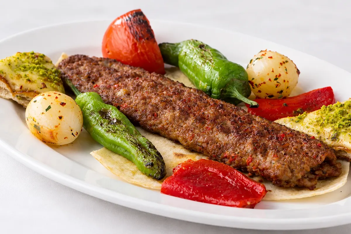 Adana kebabı — Adana, Turkey.