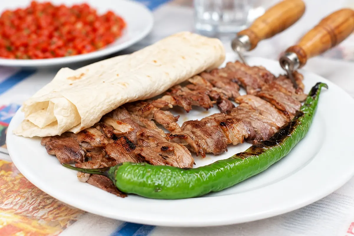 Cağ kebabı — Erzurum, Turkey.