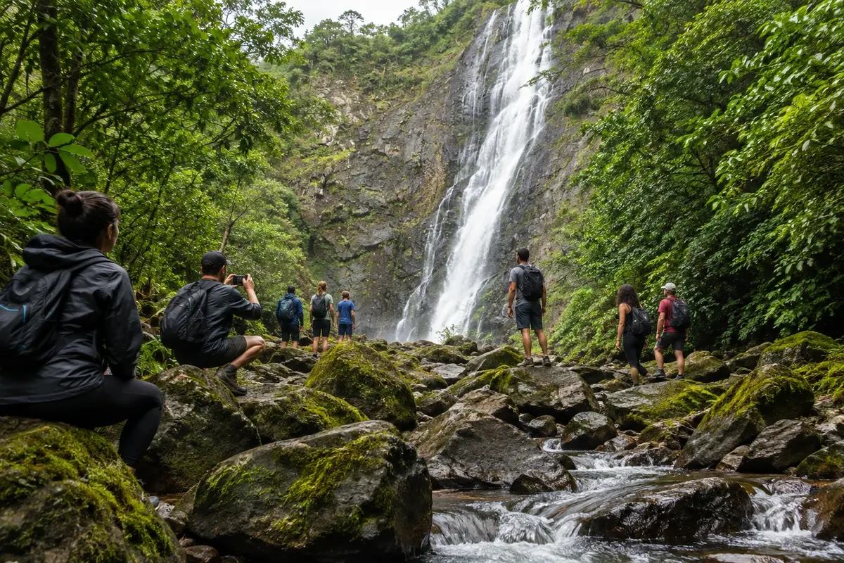 The Salto Morato seen from the riverbed