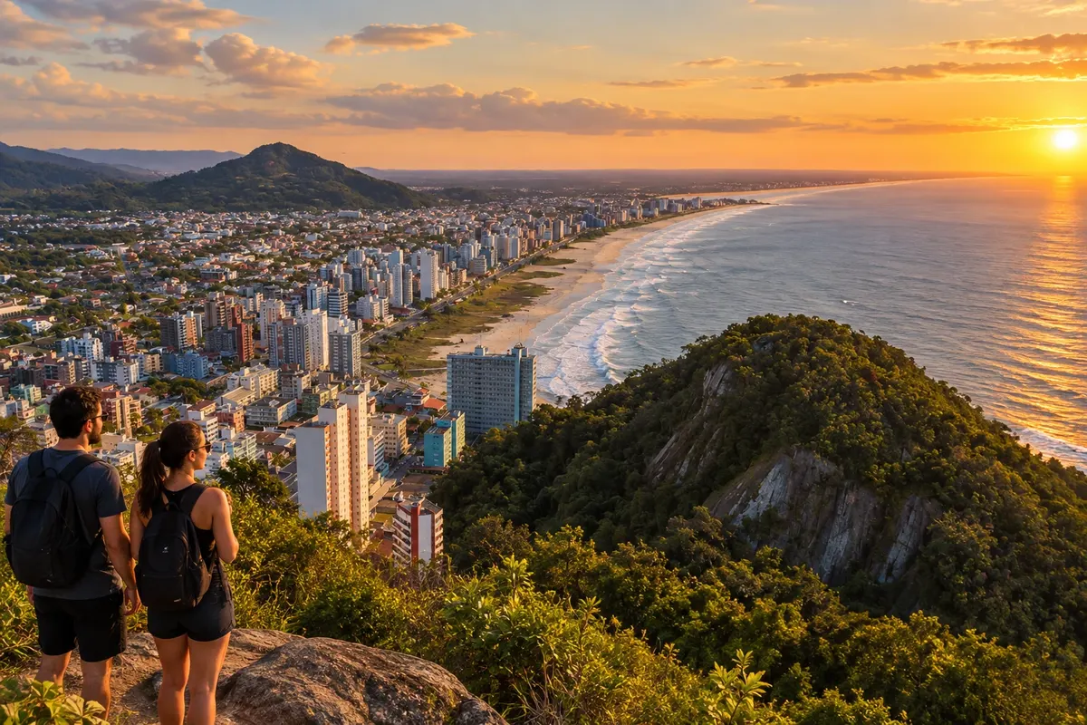 Praia Brava seen from Morro do Boi