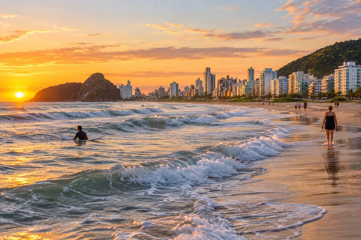 Sunrise with waves