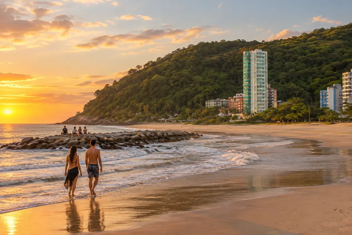 The Morro do Boi trail starts at the end of the beach
