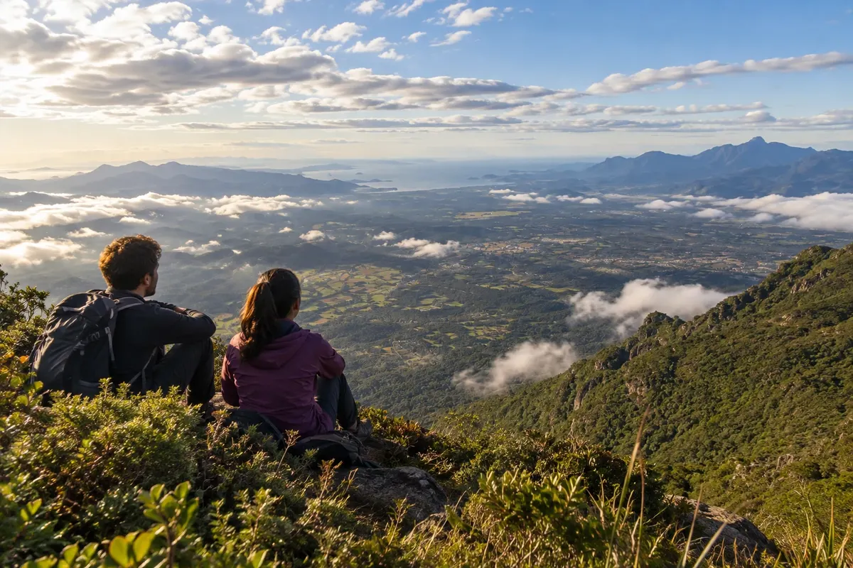 From the summit, the plain and the Paraná coast