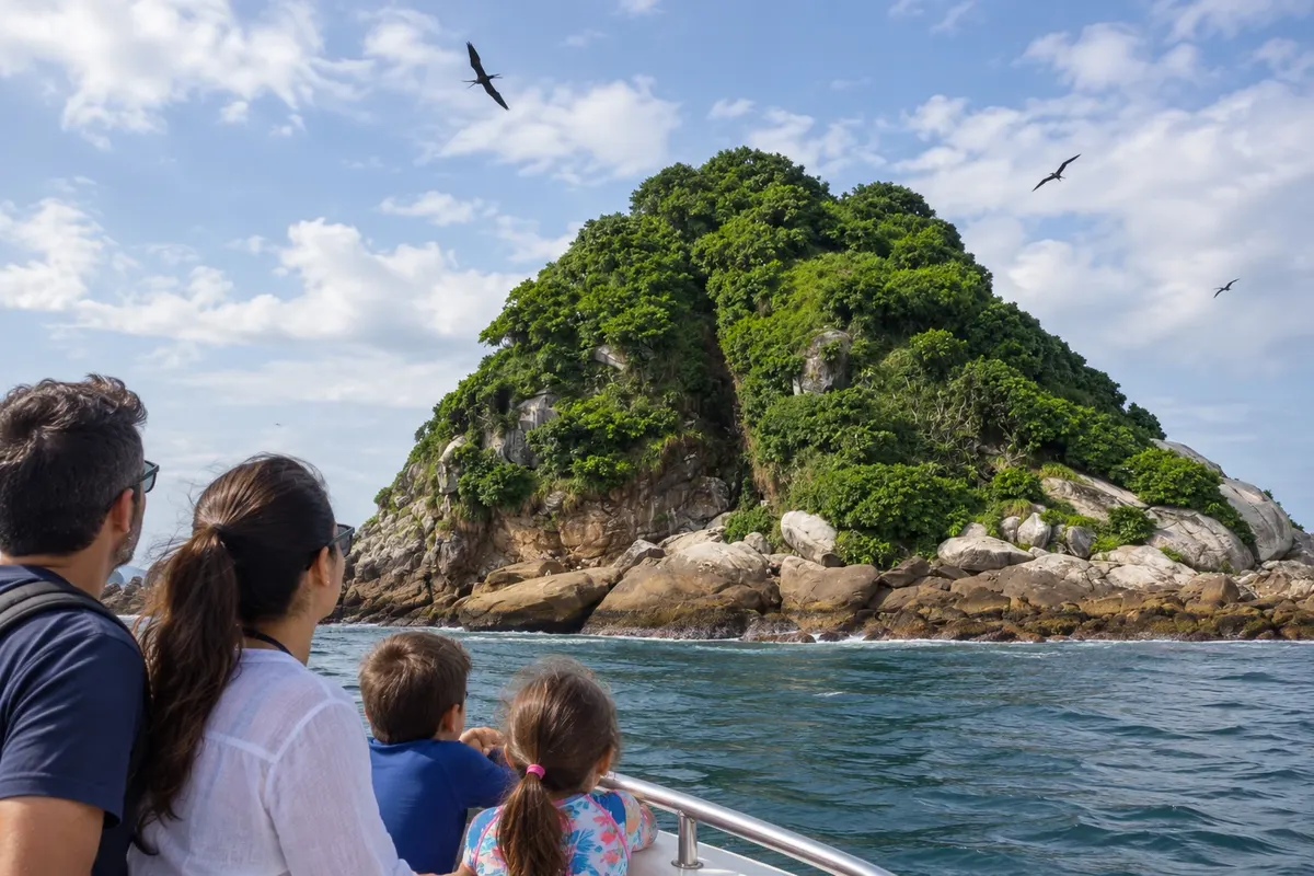 Frigatebirds over the Ilhas dos Currais