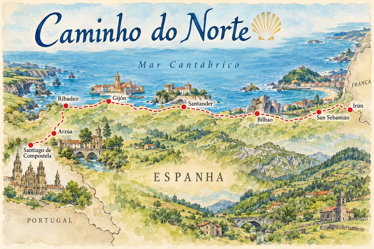 Camino del Norte a Santiago a pie