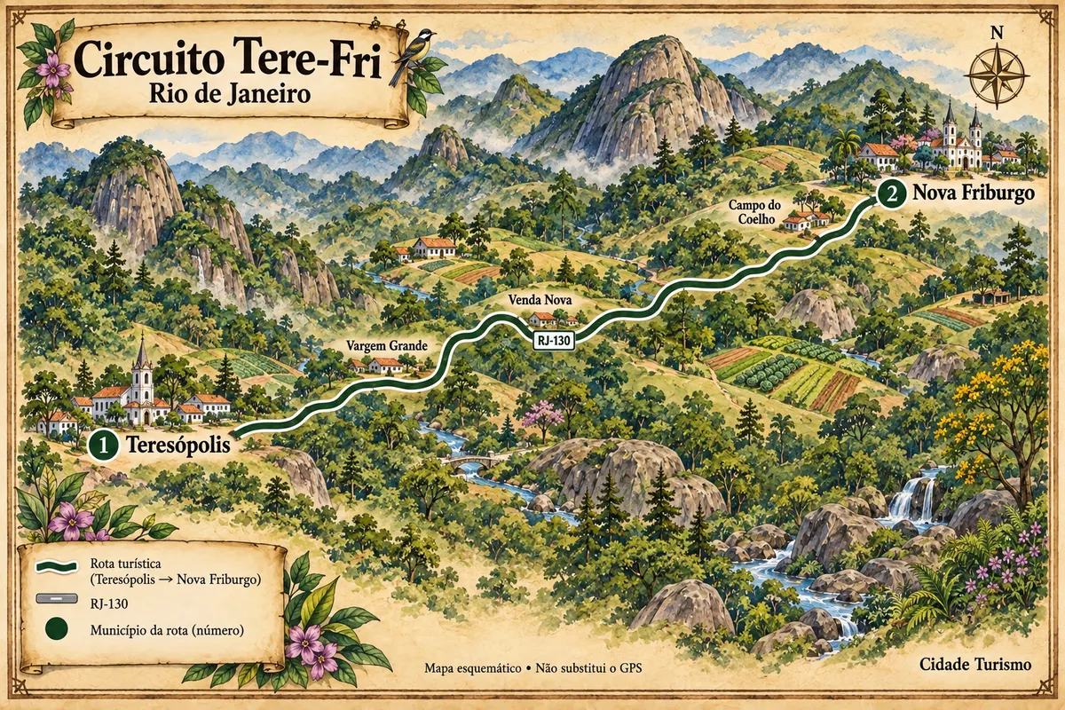 Mapa ilustrado de Circuito Tere-Fri