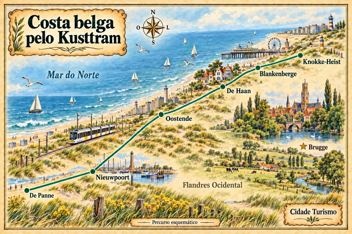 Belgian coast on the Kusttram