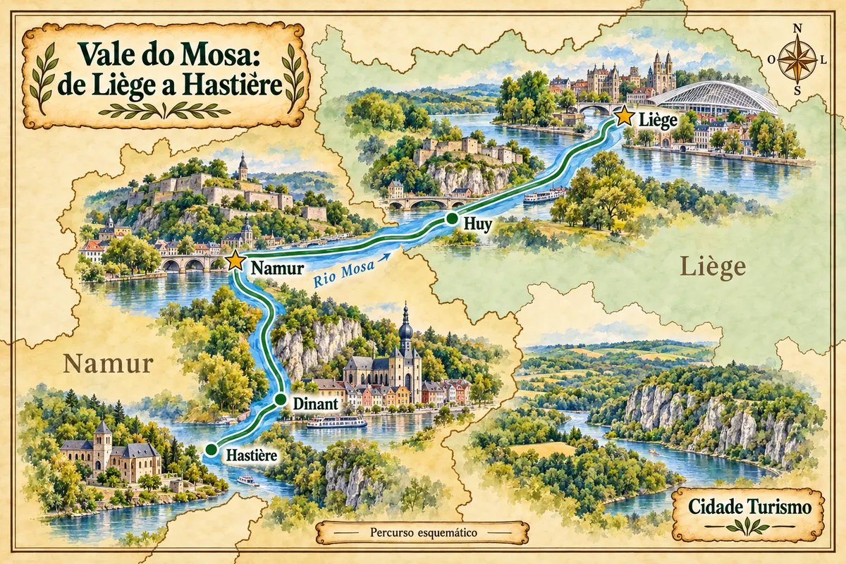 Valle del Mosa: de Liège a Hastière