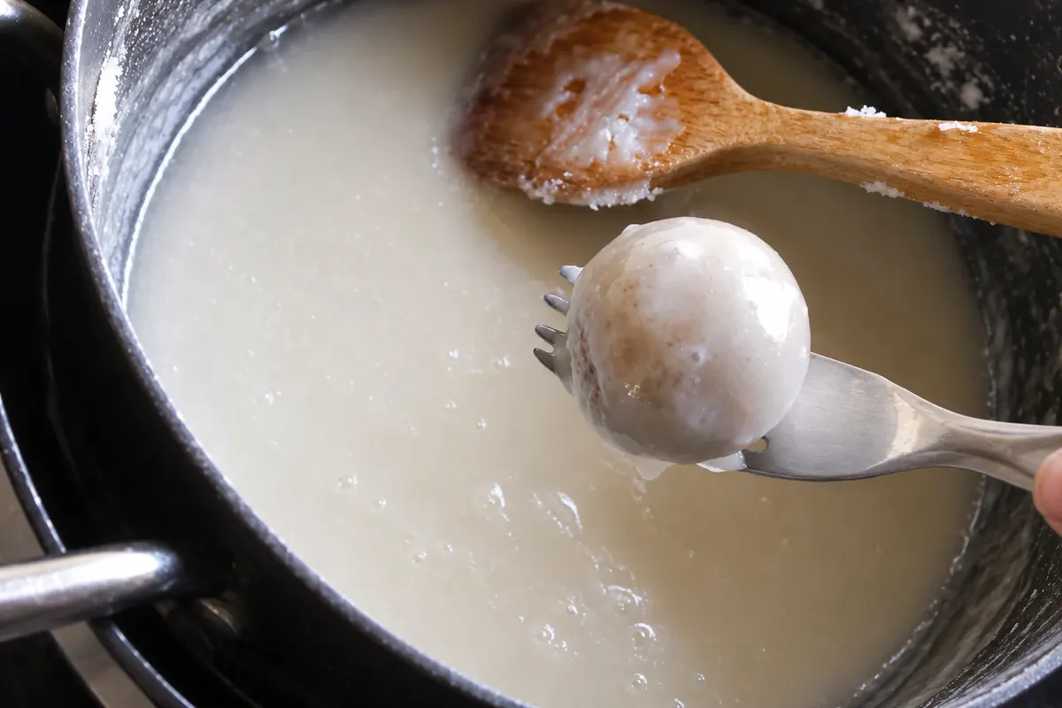 Teja: fondant coating.