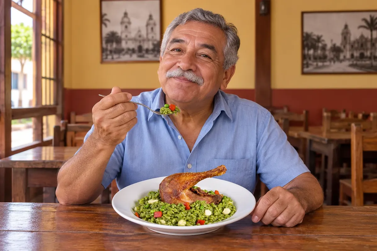 Arroz con pato — Chiclayo, Peru