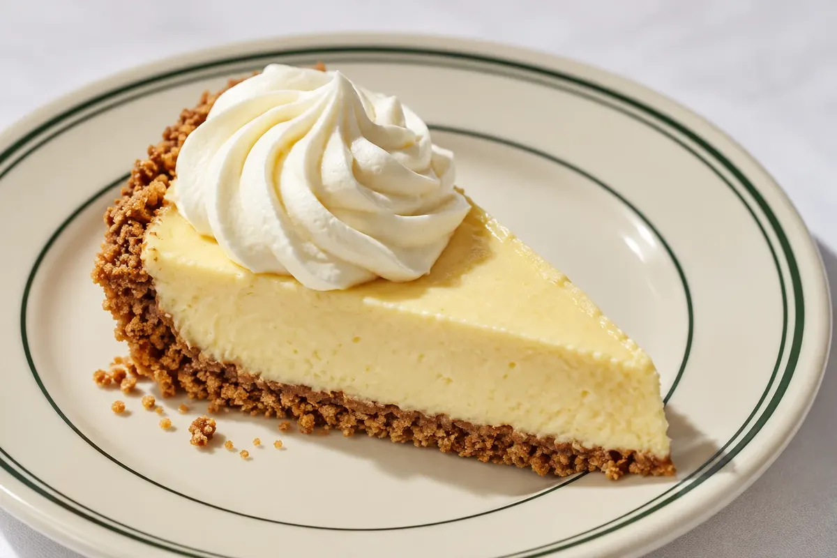 Key lime pie — presentation or service detail
