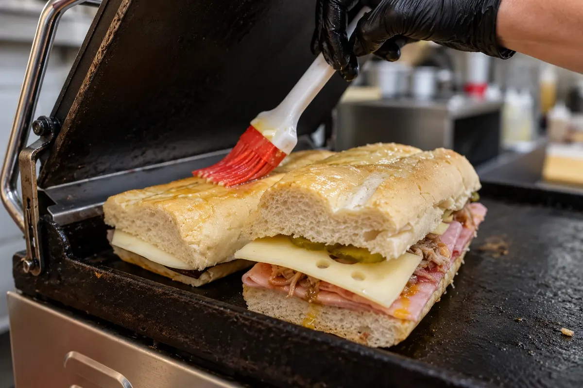 Cuban sandwich — detail of presentation or service