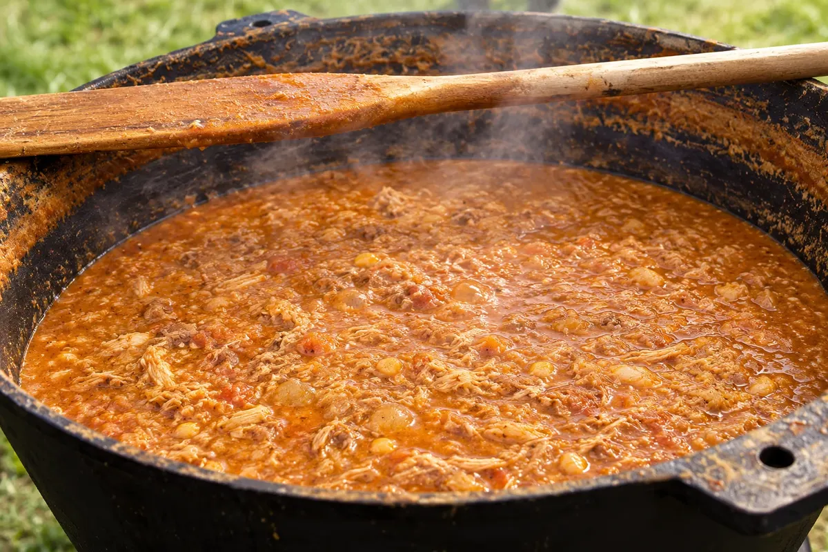 Brunswick stew — detail of presentation or service