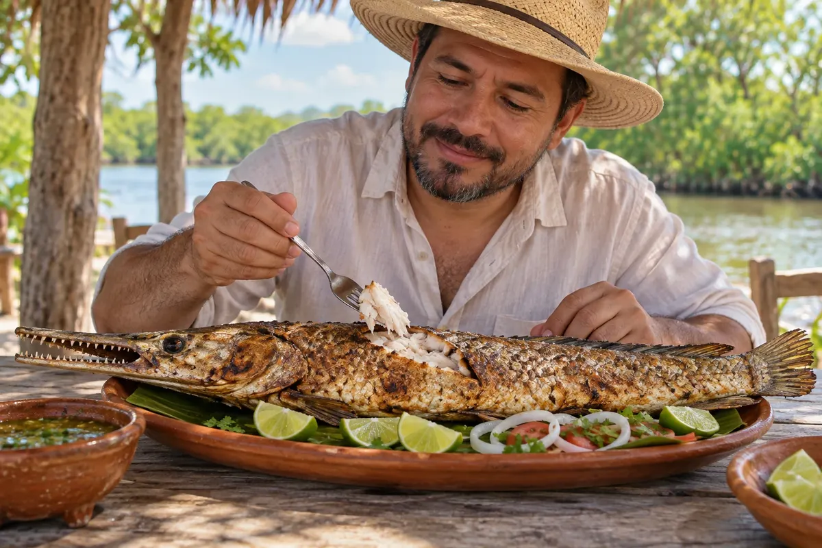 Pejelagarto asado — Tabasco, Mexico
