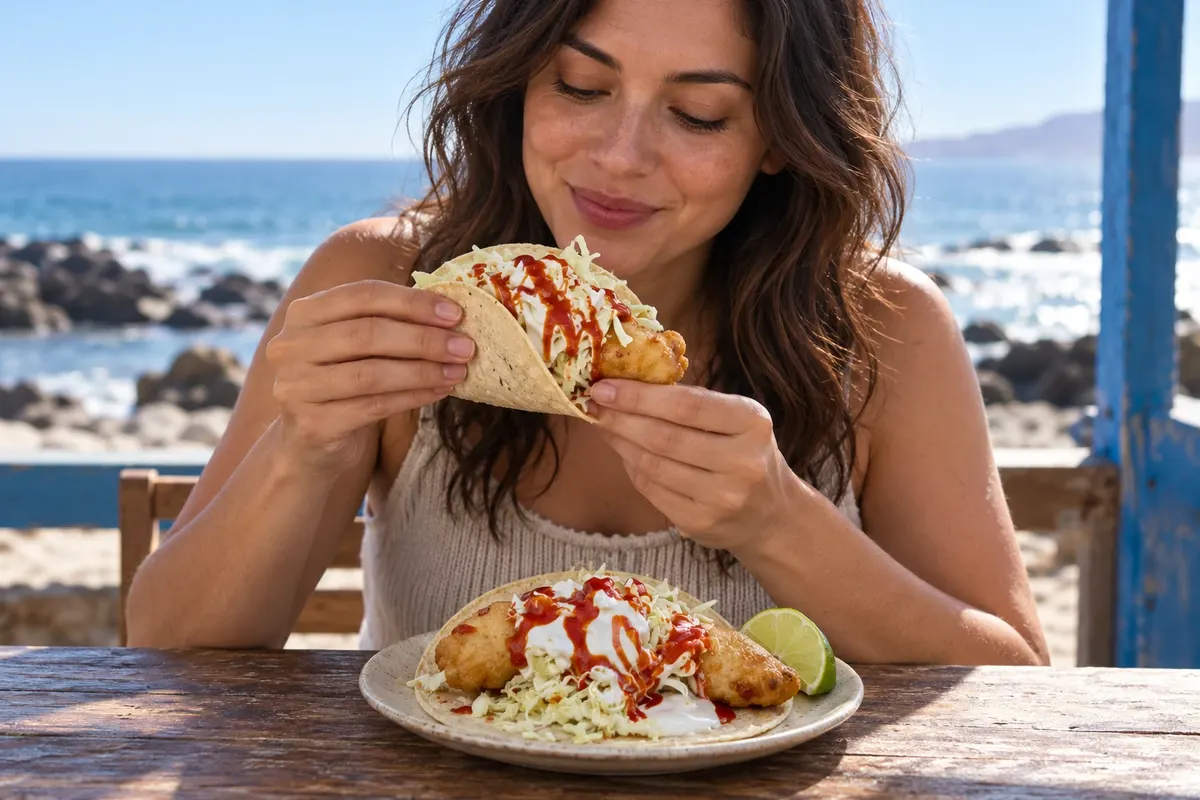 Taco de pescado estilo Ensenada — Ensenada, Mexico