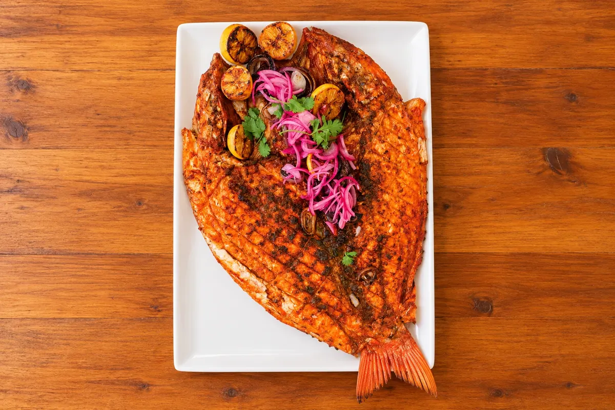 Pescado zarandeado — Mexcaltitán, Mexico