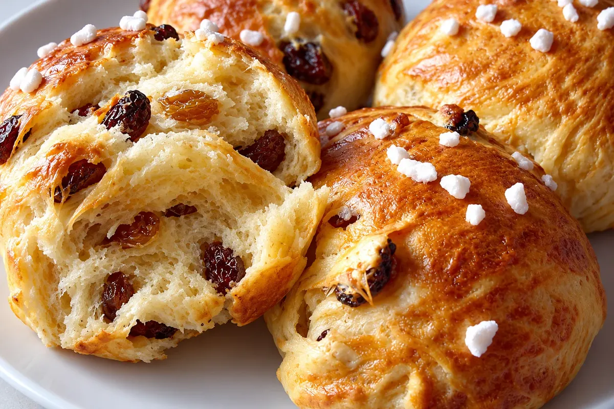 Bath bun — detail.