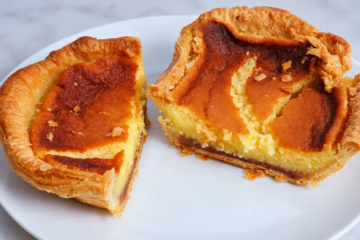 Bakewell pudding — detail.