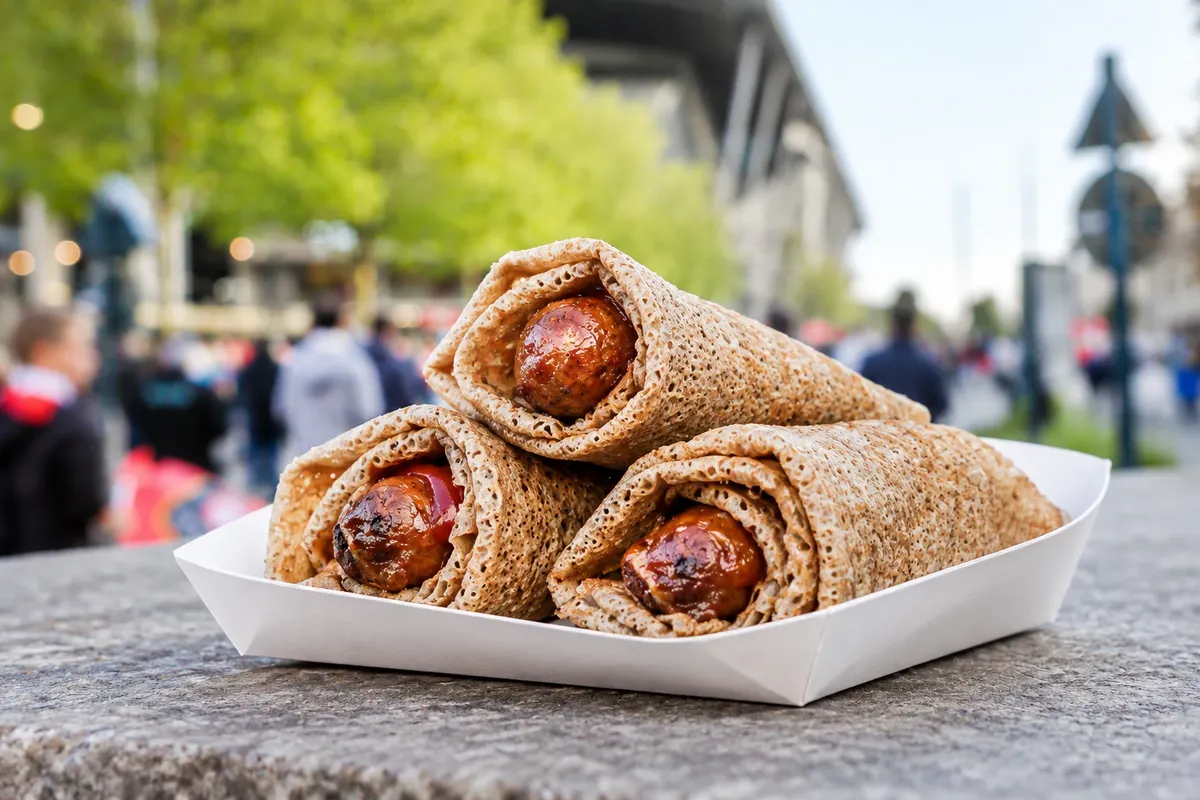 Galette-saucisse — Rennes, Francia