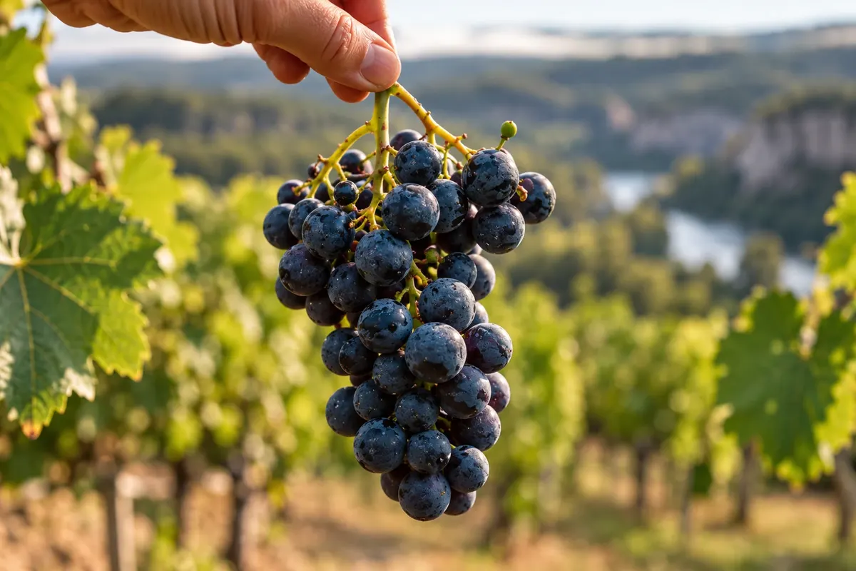 Red grapes used in the production of Cahors wine.