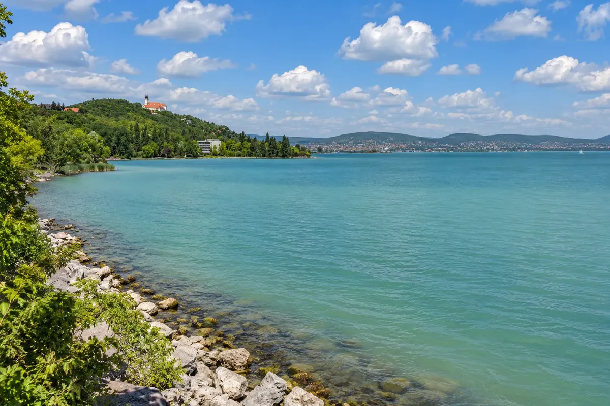 Lago Balaton em Tihany, Veszprém