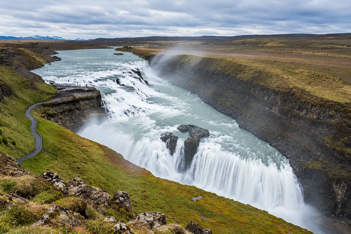 Cachoeira Gullfoss, Sul