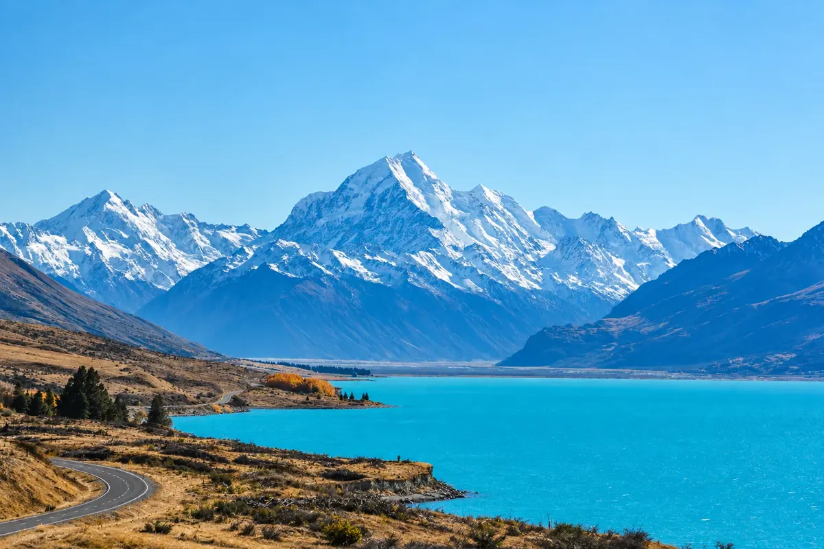 Aoraki/Mount Cook y lago Pukaki, Canterbury